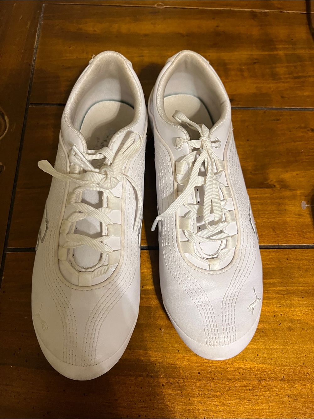 Puma Men’s White Low-Profile Lace-Up Sneakers